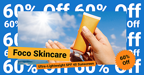 Simple Skincare Sunscreen Discount Ecommerce Banner