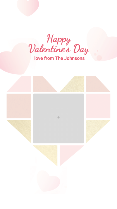 Love Shape Place Puzzle Template Poster Instagram Story