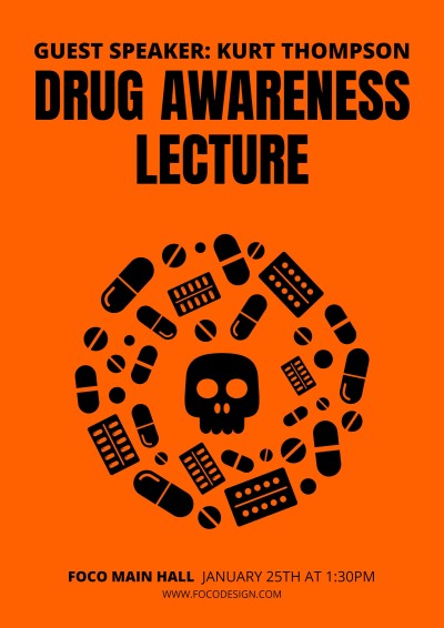 Public Welfare Drug Awareness Lecture Propagating Poster