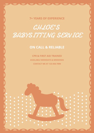Babysitting Service Introduction Propagating Poster