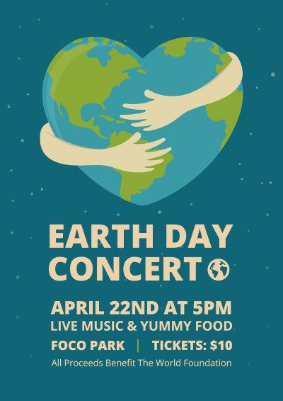 Earth Day Concert Propaganda Poster