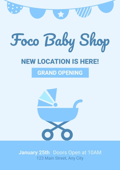 Baby Shop Grand Opening Propaganda Poster