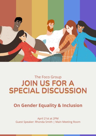 Gender Equality Discussion Propaganda Poster