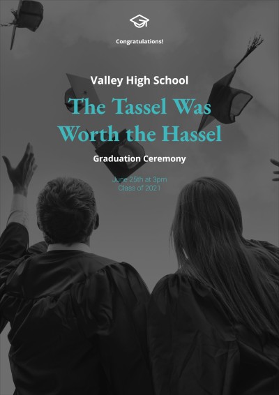 Minimalist Graduation Ceremony Poster