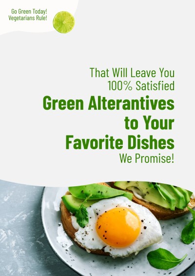 Green Veretarian Dishes Propagating Poster