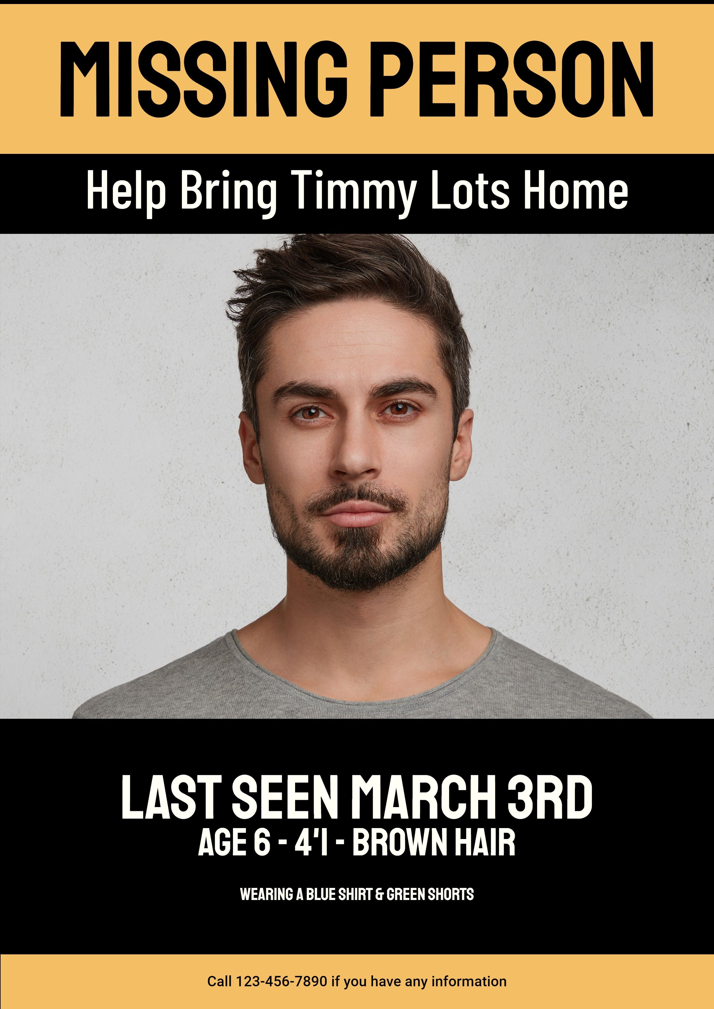 Missing Person Notice Poster