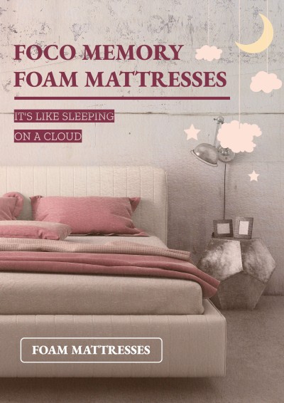 Furniture Foam Mattresses Display Promotion Poster