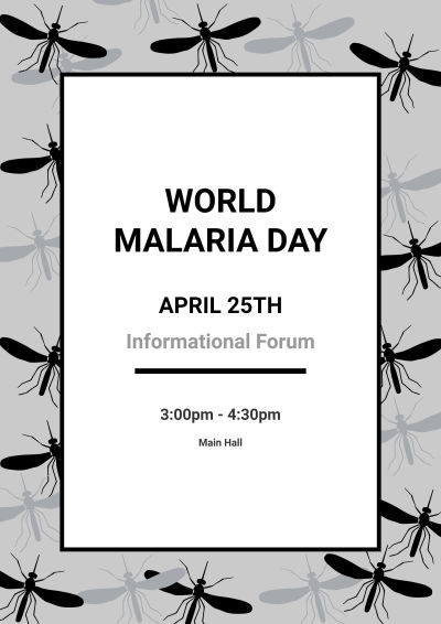 World Malaria Day Theme Propagating Poster
