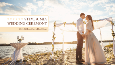 Simple Wedding Ceremony Facebook Event Cover