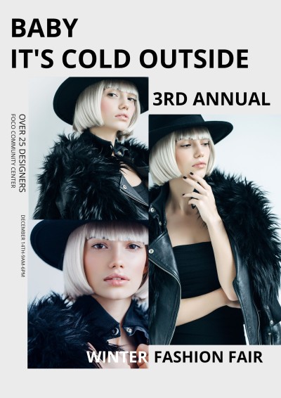 Women's Wear Winter Fashion Fair Propaganda Poster
