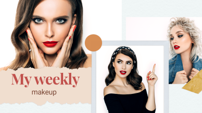 Fashion Woman Weekly Makeup Display YouTube Thumbnail