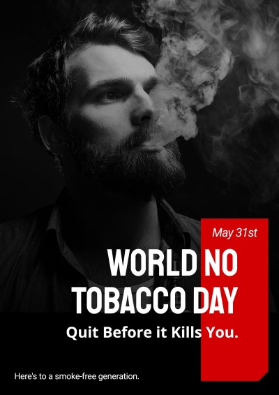 World No Tobacco Day Propaganda Poster