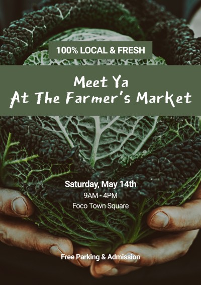 Commercial Farmers Market Opening Propagating Poster