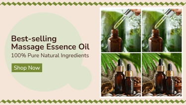 Fresh Style Massage Essence Oil Promotion Ecommerce Banner