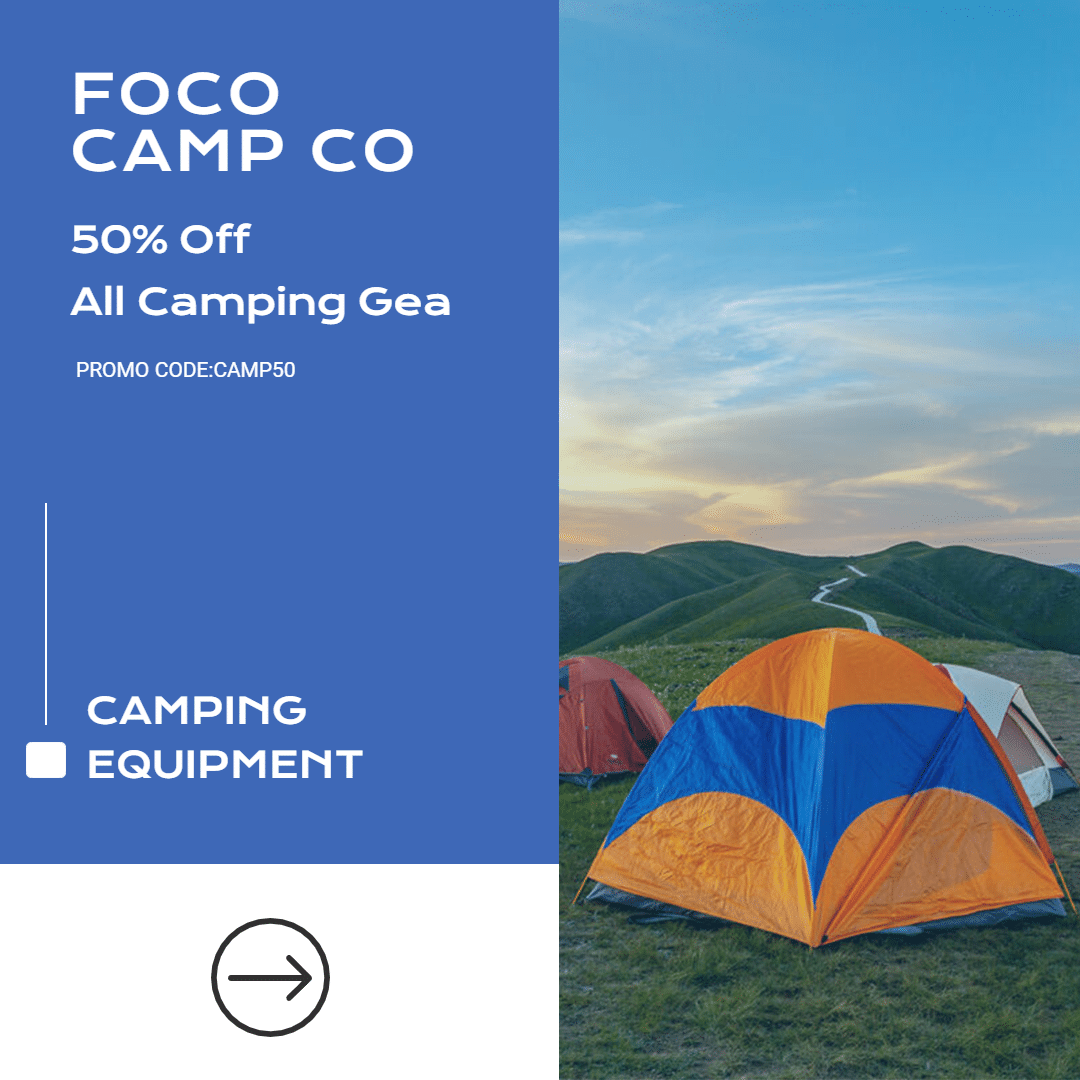 Simple Camping Equipment Discount Ecommerce Product Image预览效果