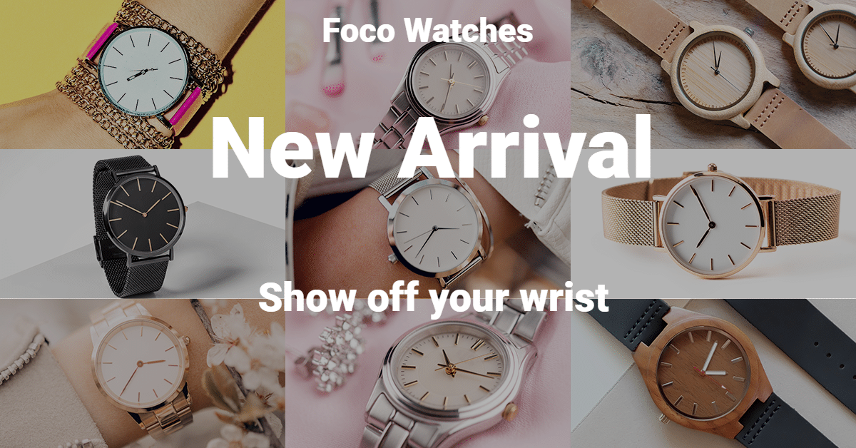 Watches and Accessories New Product Arrival Ecommerce Banner预览效果