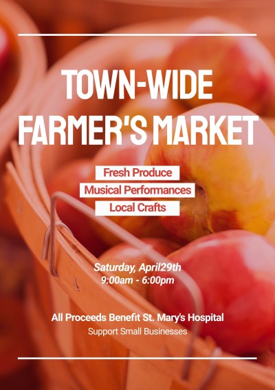 Farmer's Market Sell Promotion Poster
