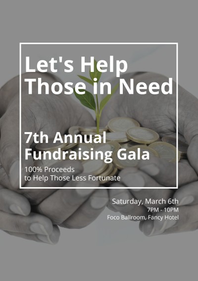 Public Activity Fundraising Gala Propaganda Poster
