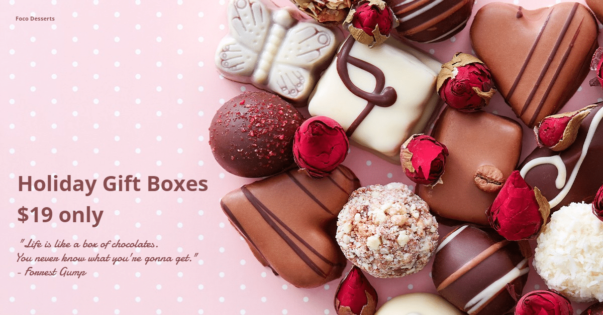 New Year Chocolates Gift Boxes Promotion Ecommerce Banner预览效果