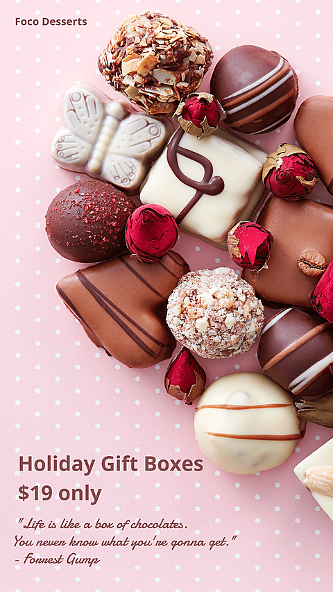 New Year Chocolates Gift Boxes Promotion Ecommerce Story