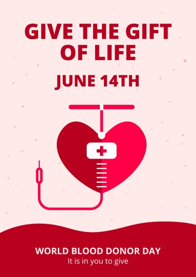 World Blood Donor Day Propaganda Poster