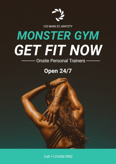 Sport Exercise Simple Fashion Style Poster