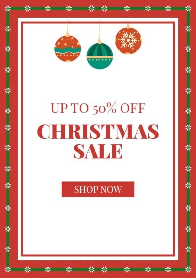 Commercial Christmas Festival Promotion Discount Propagating Poster