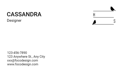 Designer Personal Information Business Card