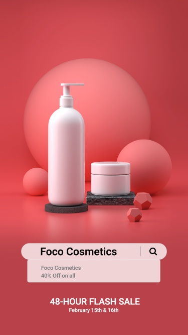 Fashion Cosmetics Flash Sale Advertisement Ecommerce Story