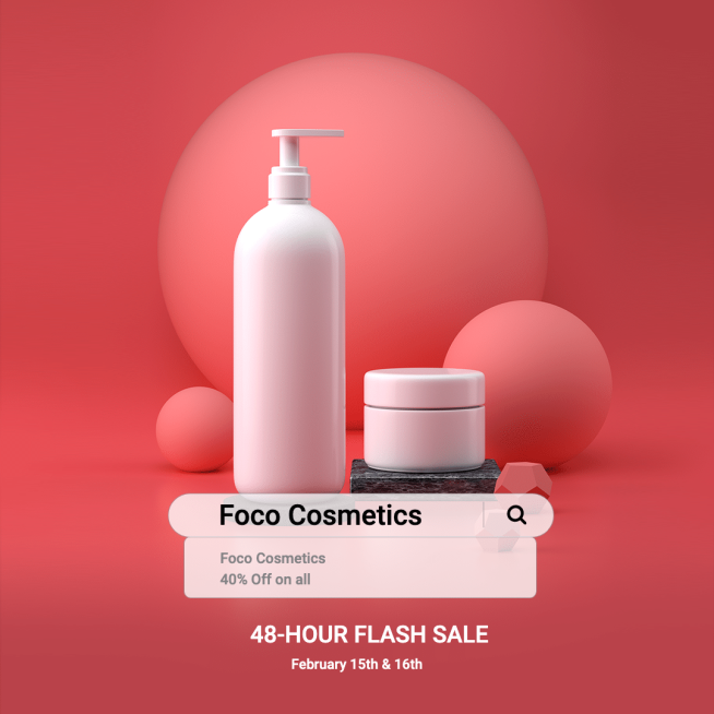 Fashion Cosmetics Flash Sale Advertisement Ecommerce Product Image预览效果