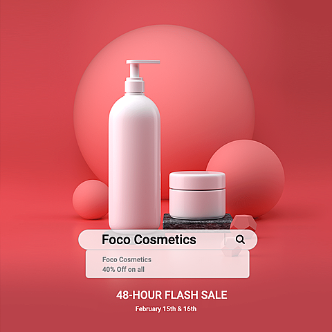 Fashion Cosmetics Flash Sale Advertisement Ecommerce Product Image