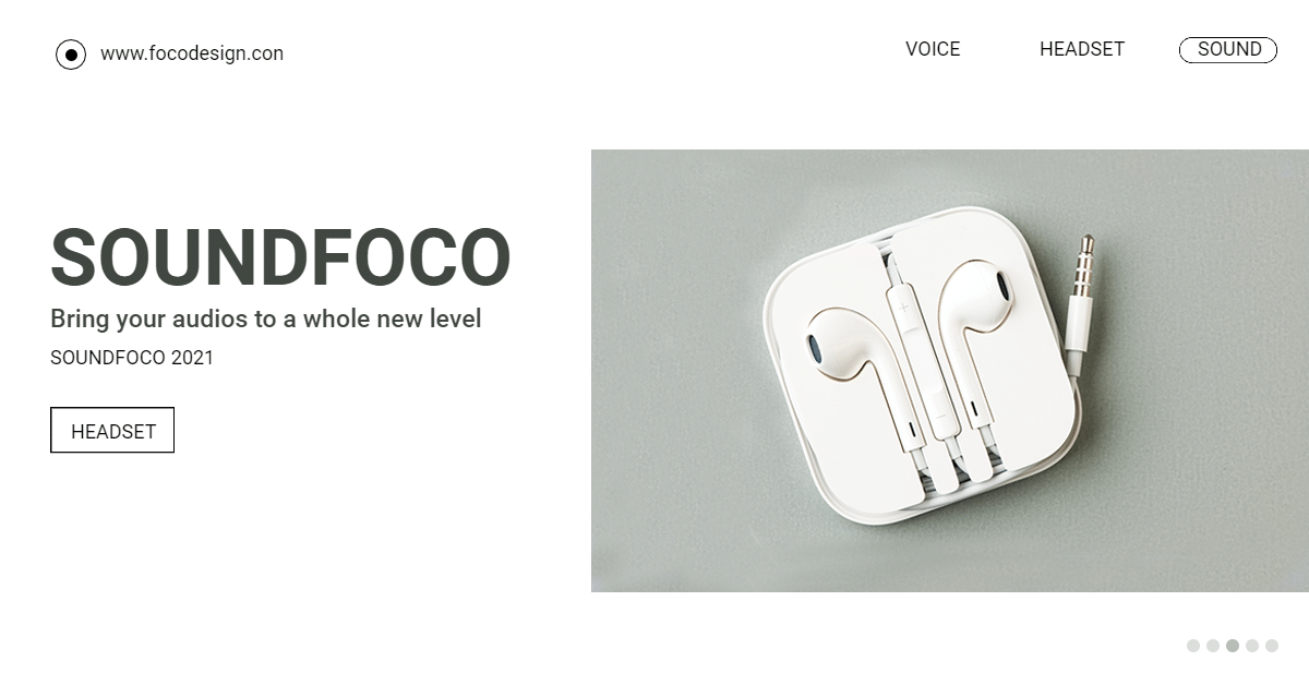 Simple Headphone New Arrival Ecommerce Banner预览效果