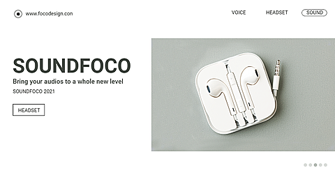 Simple Headphone New Arrival Ecommerce Banner