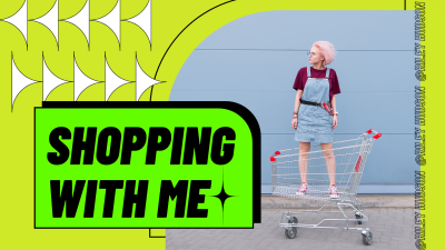 Simple Fashion Shopping Woman YouTube Thumbnail