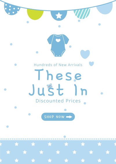 Cute Cartoon Style Kid's Wear New Arrival Display Poster