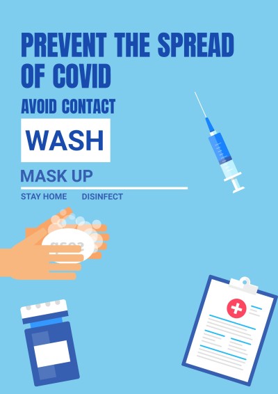 Public COVID Spread Prevent Propagating Poster