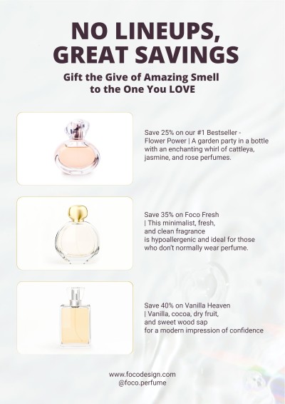 Perfume Valentine's Day Special Sale Promotion Flyer