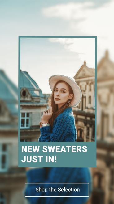 Architecture Background Literary Style Women' s Sweater New Arrival Ecommerce Story预览效果