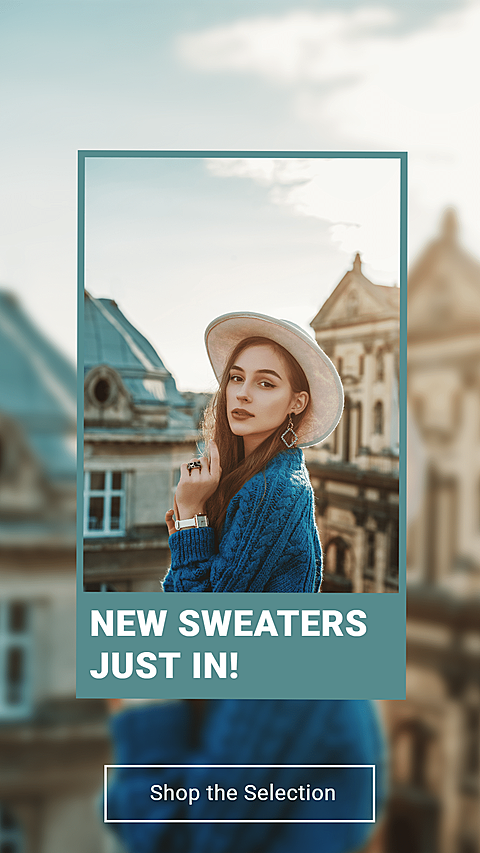 Architecture Background Literary Style Women' s Sweater New Arrival Ecommerce Story