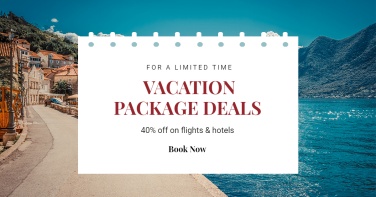 Vacation Package Discount Deal Promo Ecommerce Banner