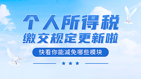 政策民生个税政务时事横版视频封面