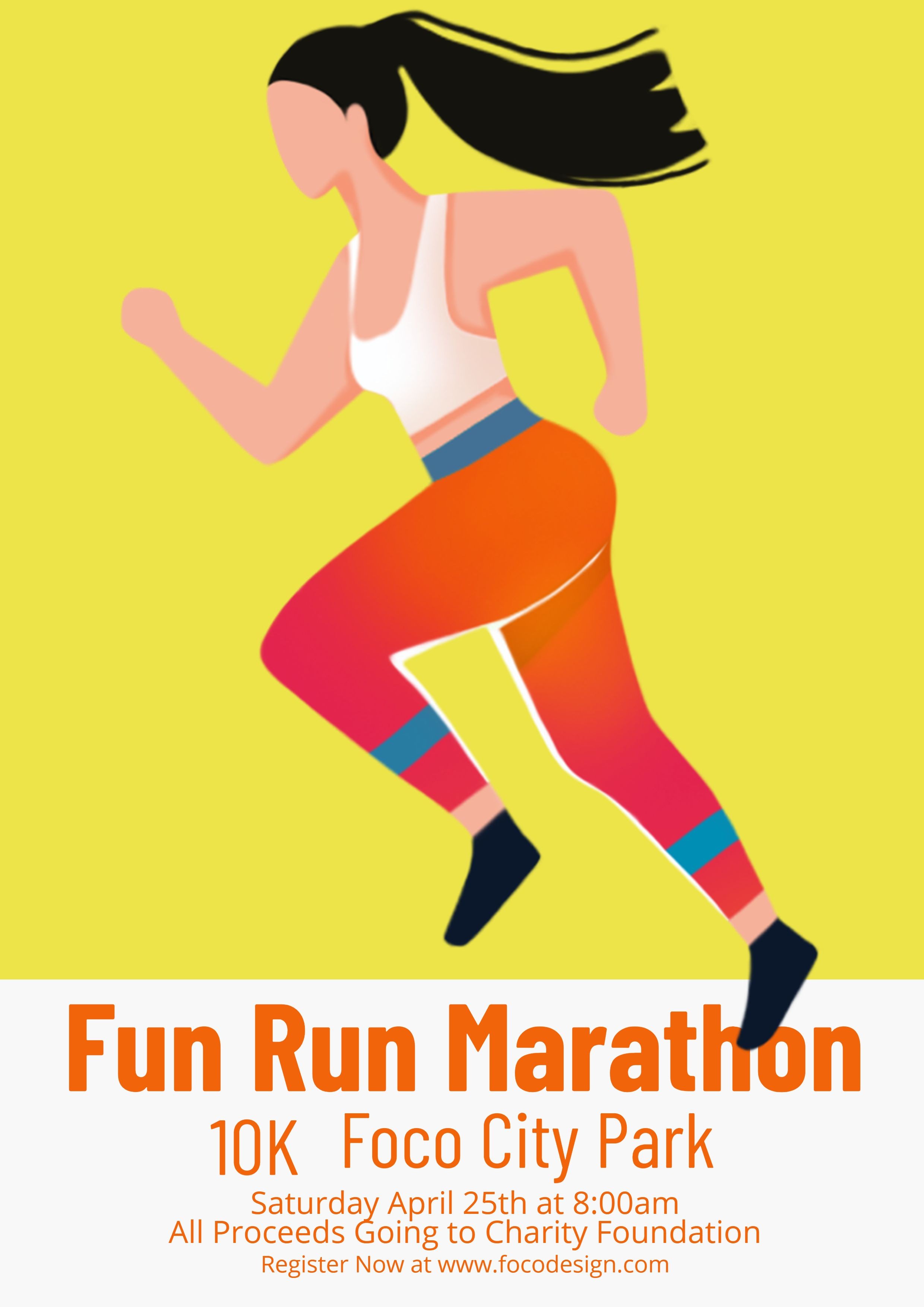 Fun Run Marathon Propaganda Poster