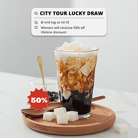 Simple Milk Tea Shop Discount Socail Media Interaction Promotion Ecommerce Product Image