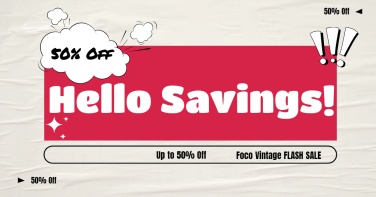 Creative Clothing Vintage Flash Sale Ecommerce Banner