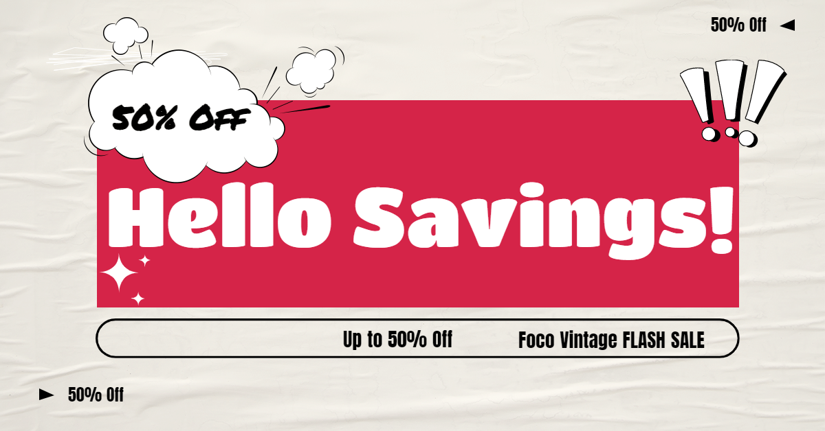 Creative Clothing Vintage Flash Sale Ecommerce Banner预览效果