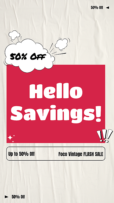 Creative Clothing Vintage Flash Sale Ecommerce Story