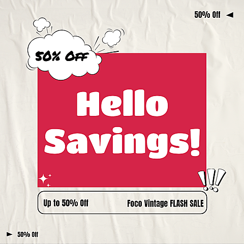 Creative Clothing Vintage Flash Sale Ecommerce Product Image