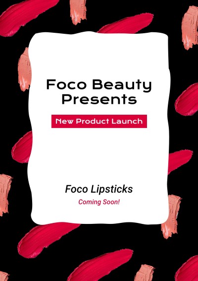 Lipsticks New Products Launch Propaganda Poster