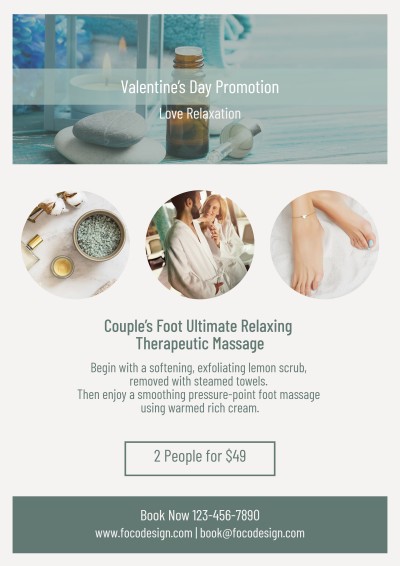 Spa Service Valentine’s Day Promotion Flyer 