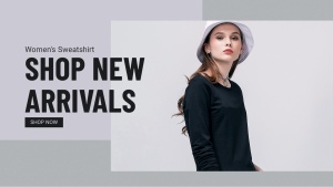 New Arrivals Woman Clothing Propaganda Poster Simple Fashion Style Ecommerce Banner